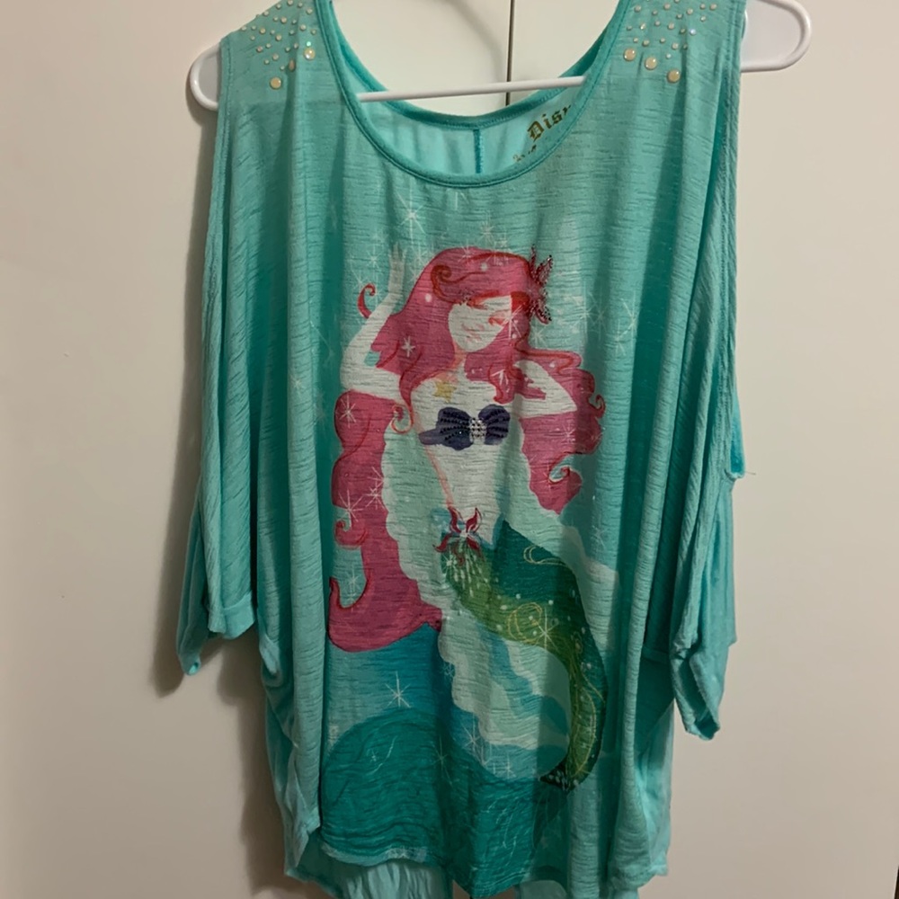 Disney Couture The Little Mermaid Slouch cold shoulder top